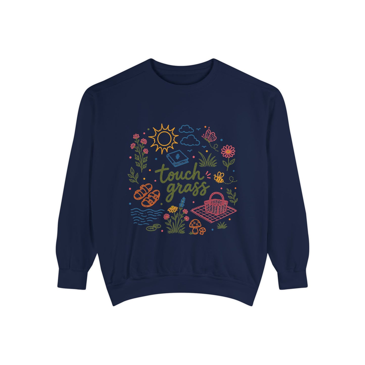 Touch Grass Sweatshirt — Cozy Nature Tee for Outdoor Lovers
