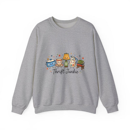 Thrift Junkie Sweatshirt — Cute Vintage Finds Crewneck for Thrift Lovers