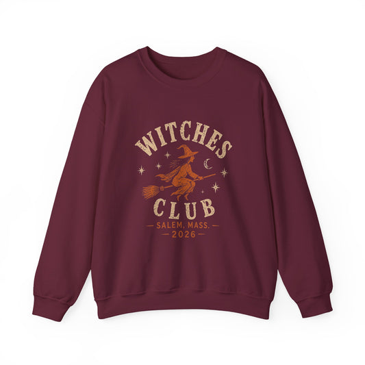 Witches Club Crewneck Sweatshirt — Salem 2026 Witch Graphic