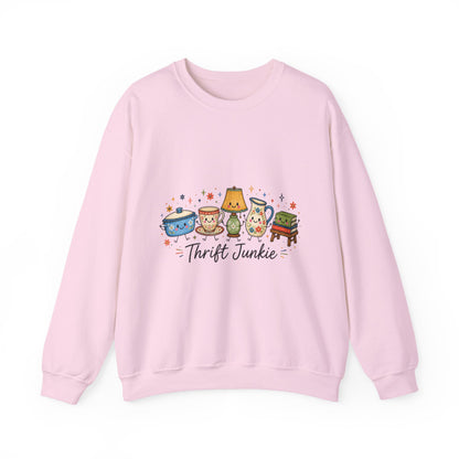 Thrift Junkie Sweatshirt — Cute Vintage Finds Crewneck for Thrift Lovers