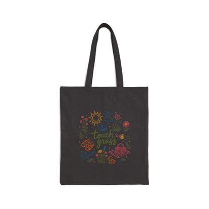 Touch Grass Canvas Tote Bag