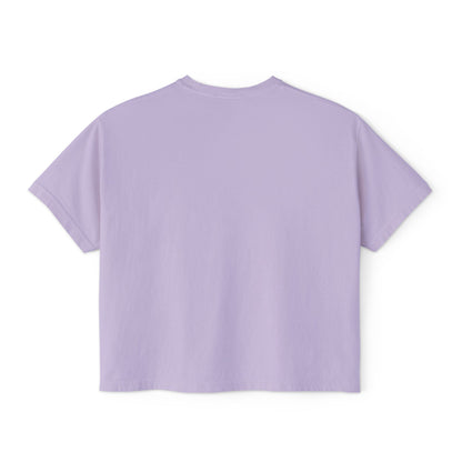 Breast Cancer Awareness Women's Boxy Tee — "Tackle Breast Cancer" Pink Ribbon Sports Icons