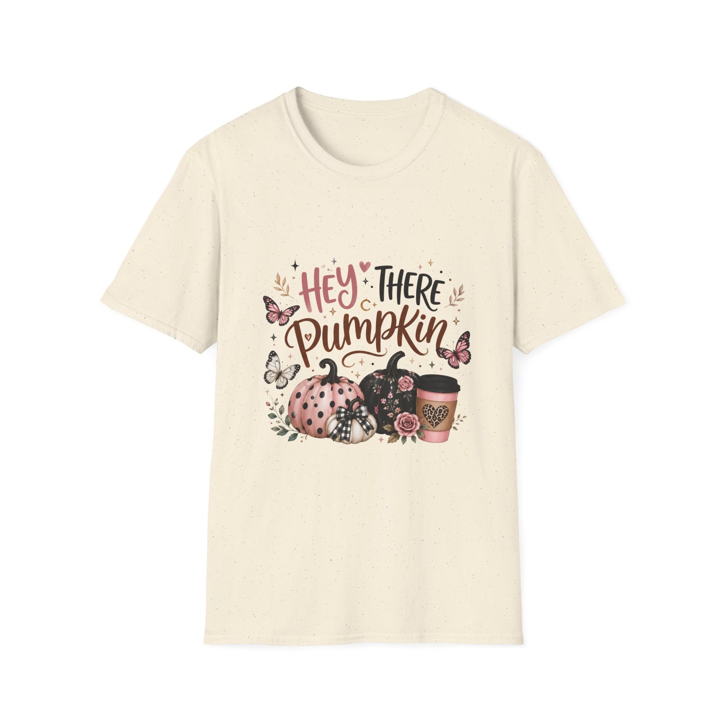 Hey There Pumpkin T-Shirt — Fall Pumpkin Floral Graphic Tee