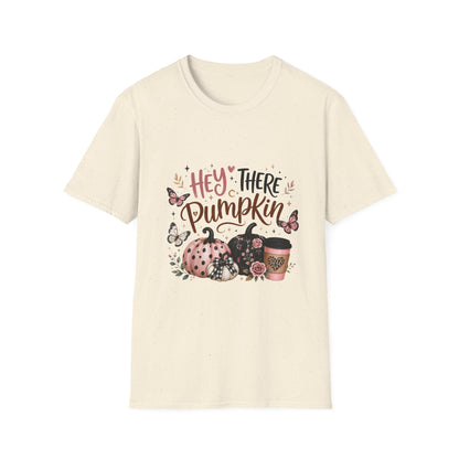 Hey There Pumpkin T-Shirt — Fall Pumpkin Floral Graphic Tee
