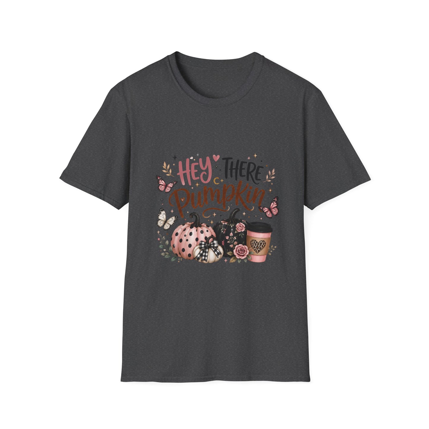 Hey There Pumpkin T-Shirt — Fall Pumpkin Floral Graphic Tee