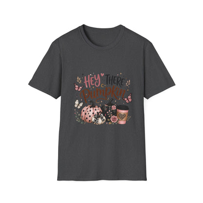 Hey There Pumpkin T-Shirt — Fall Pumpkin Floral Graphic Tee
