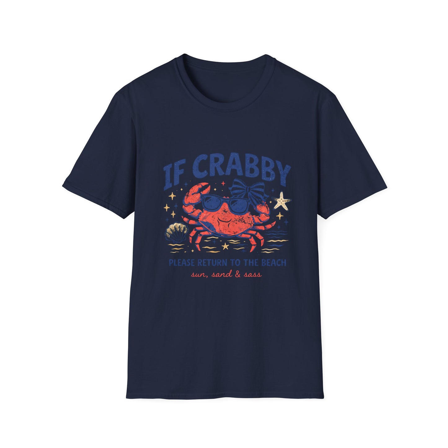 If Crabby Please Return to the Beach T-Shirt — Cute Summer Crab Graphic Tee