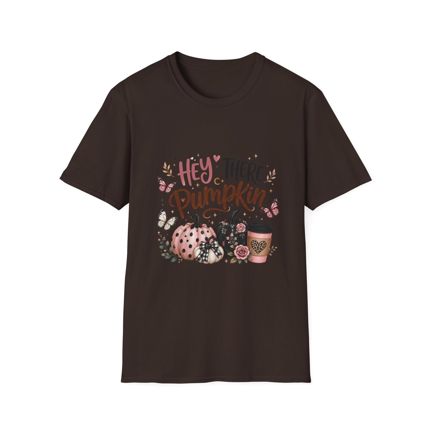 Hey There Pumpkin T-Shirt — Fall Pumpkin Floral Graphic Tee