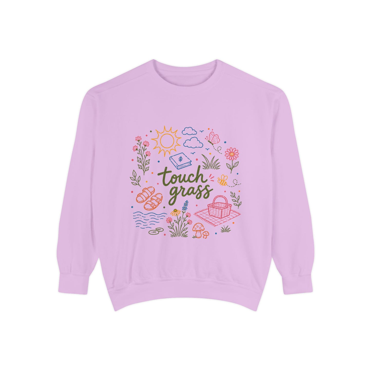 Touch Grass Sweatshirt — Cozy Nature Tee for Outdoor Lovers