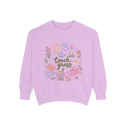 Touch Grass Sweatshirt — Cozy Nature Tee for Outdoor Lovers