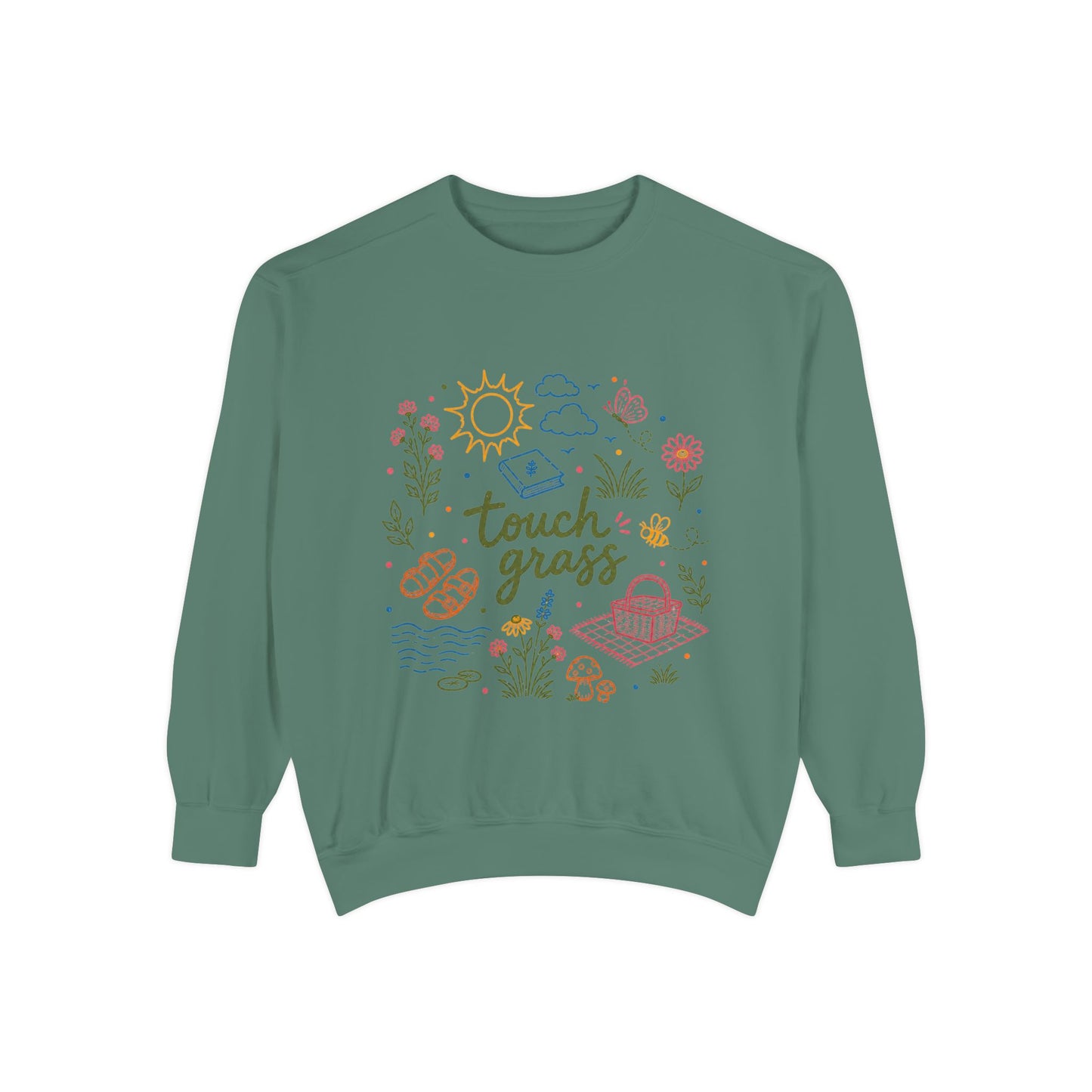 Touch Grass Sweatshirt — Cozy Nature Tee for Outdoor Lovers