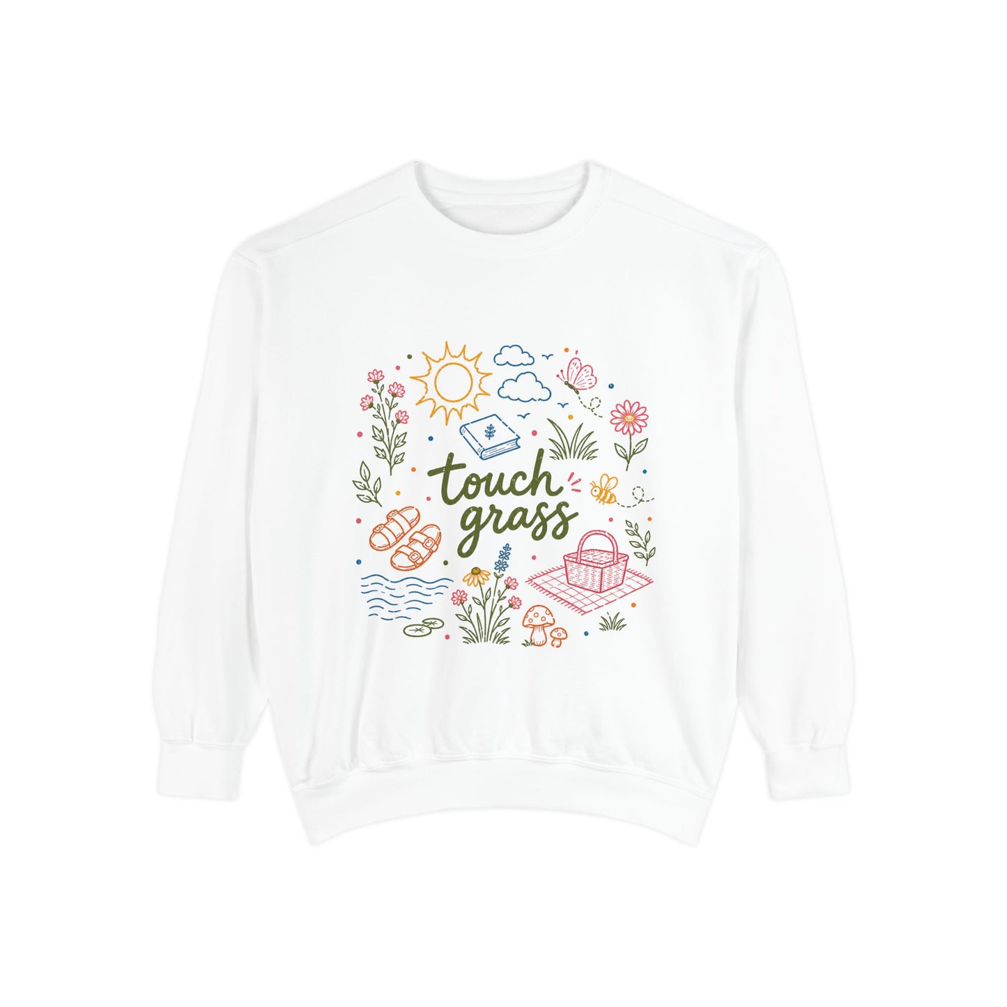 Touch Grass Sweatshirt — Cozy Nature Tee for Outdoor Lovers