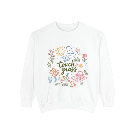 Touch Grass Sweatshirt — Cozy Nature Tee for Outdoor Lovers