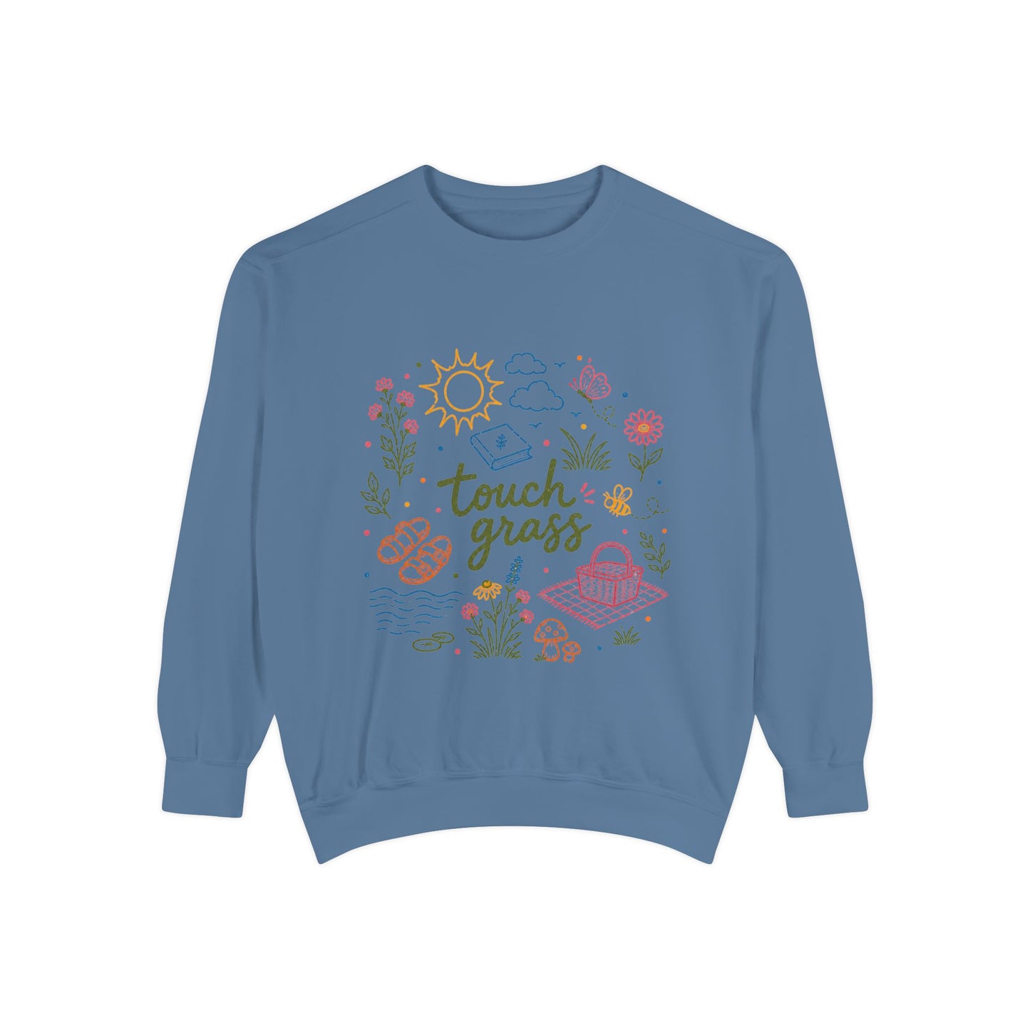 Touch Grass Sweatshirt — Cozy Nature Tee for Outdoor Lovers