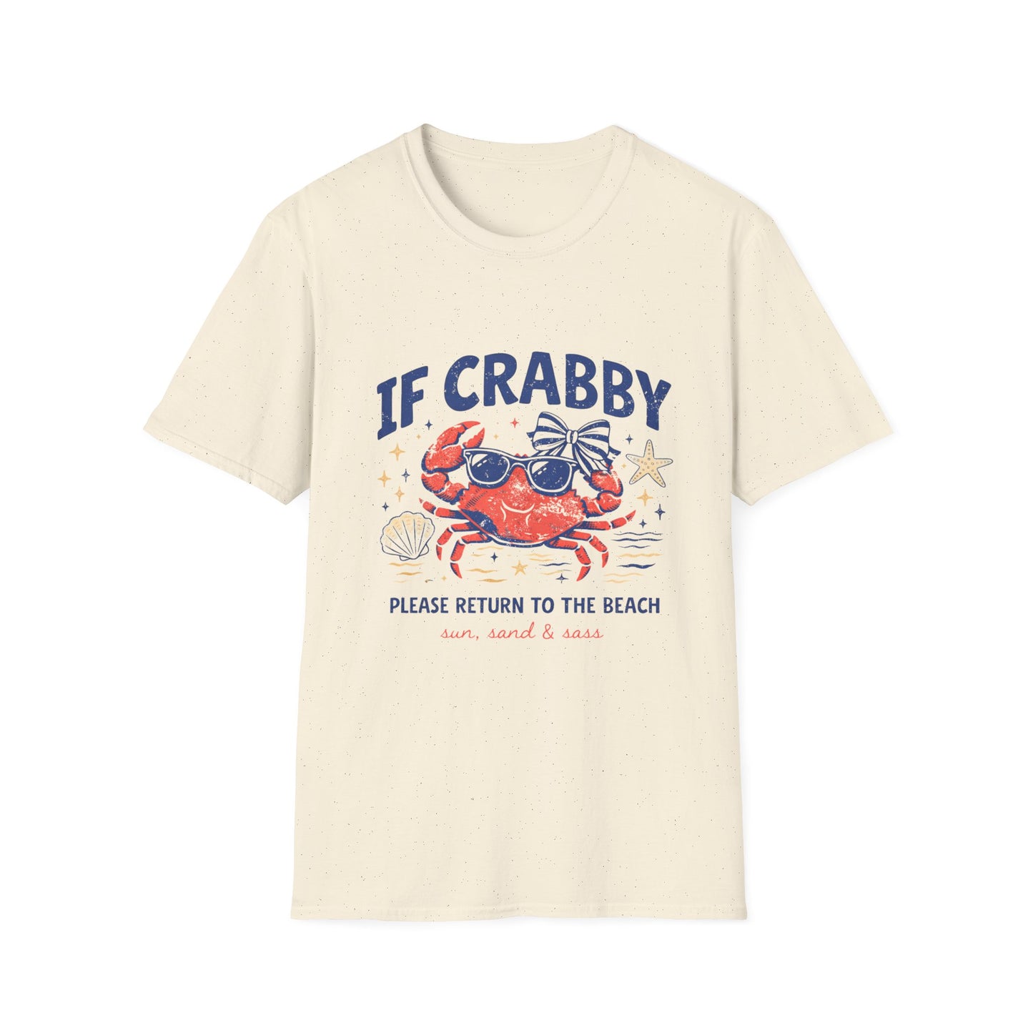If Crabby Please Return to the Beach T-Shirt — Cute Summer Crab Graphic Tee