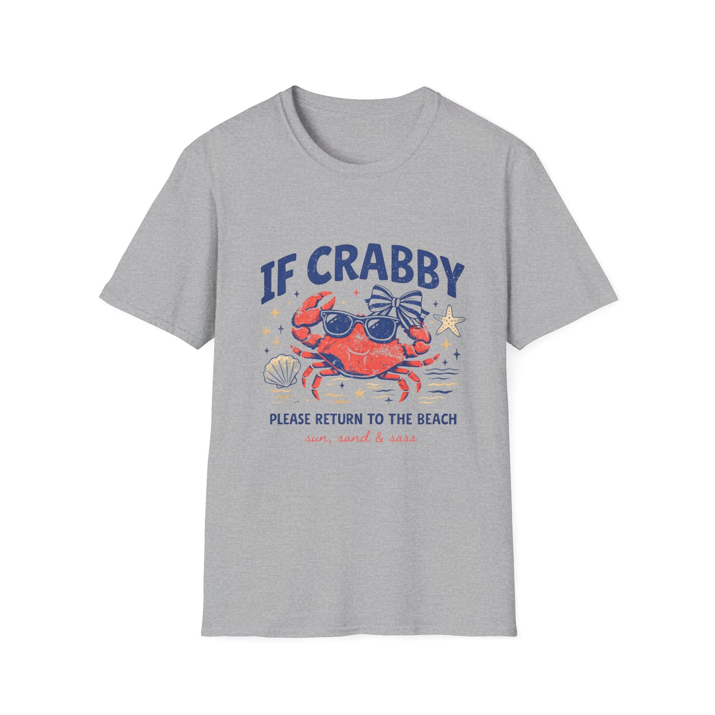 If Crabby Please Return to the Beach T-Shirt — Cute Summer Crab Graphic Tee