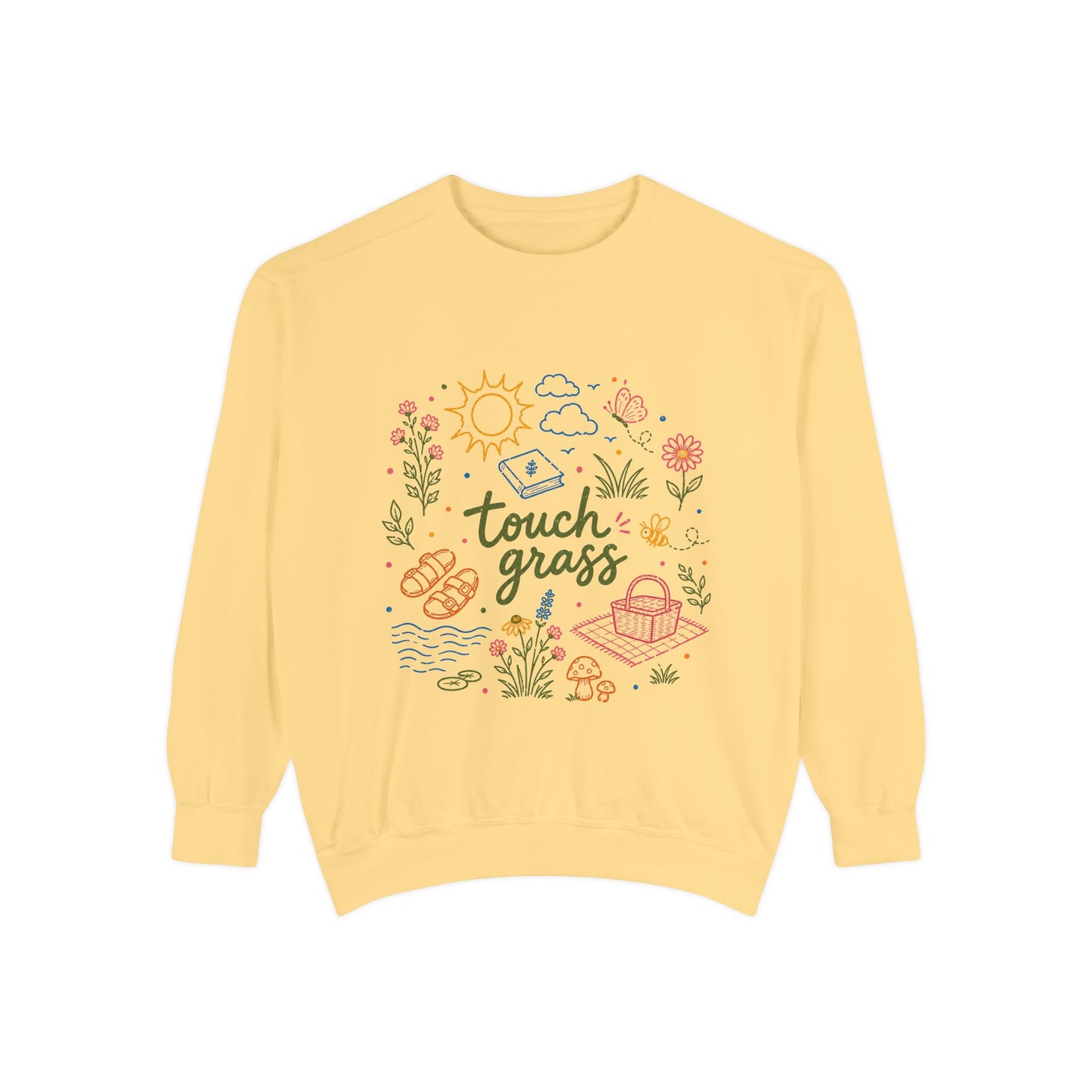 Touch Grass Sweatshirt — Cozy Nature Tee for Outdoor Lovers
