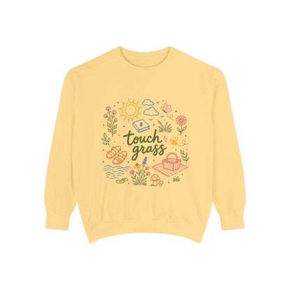 Touch Grass Sweatshirt — Cozy Nature Tee for Outdoor Lovers