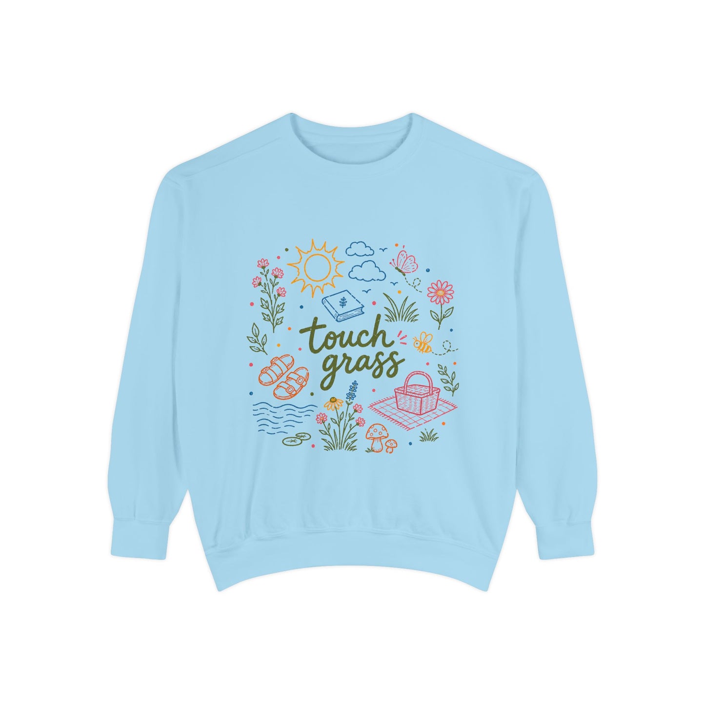 Touch Grass Sweatshirt — Cozy Nature Tee for Outdoor Lovers